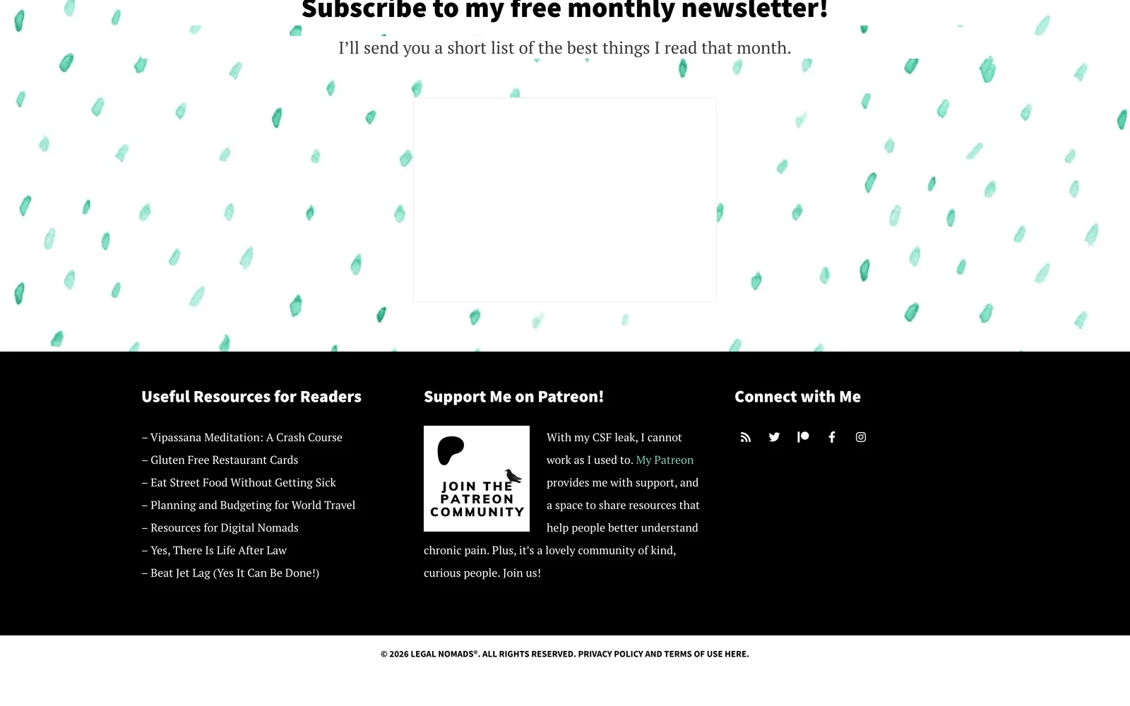 Bottom screenshot of LegalNomads.com