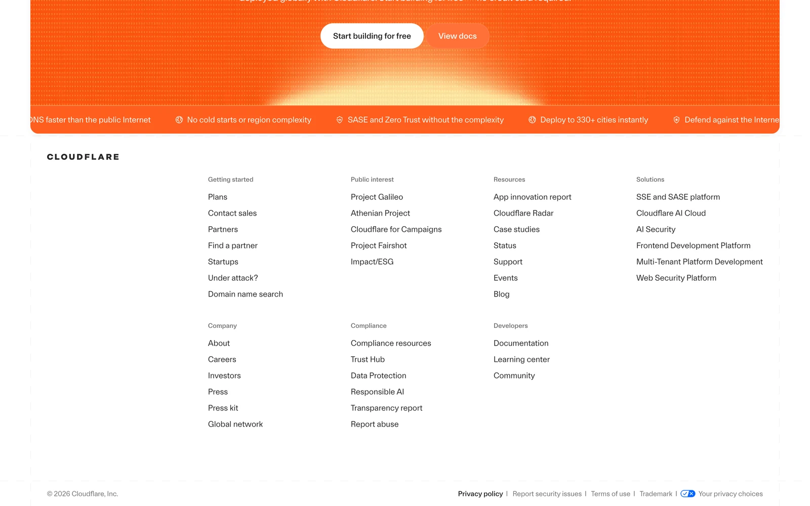 Bottom screenshot of Cloudflare.com