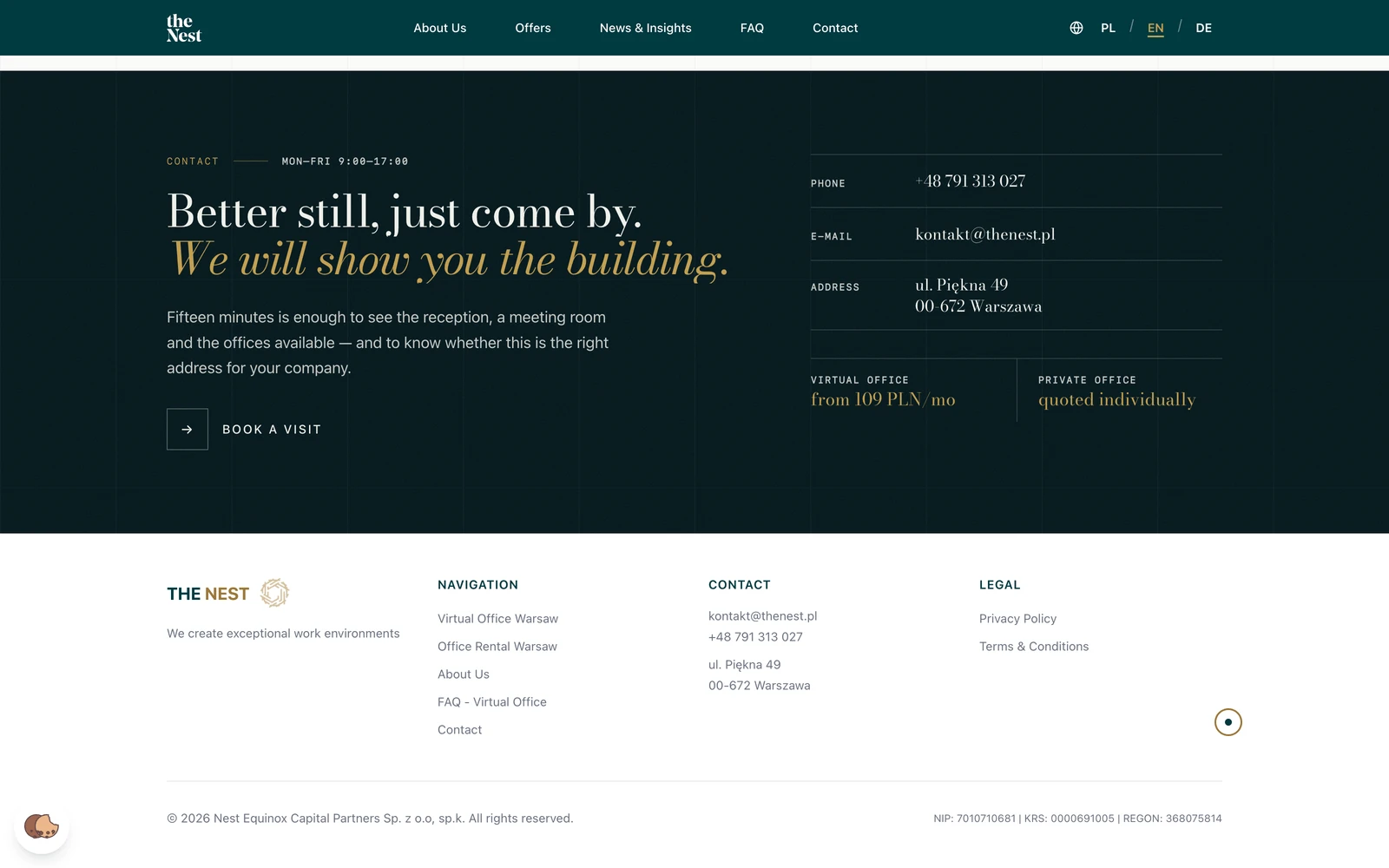 Bottom screenshot of TheNest.pl