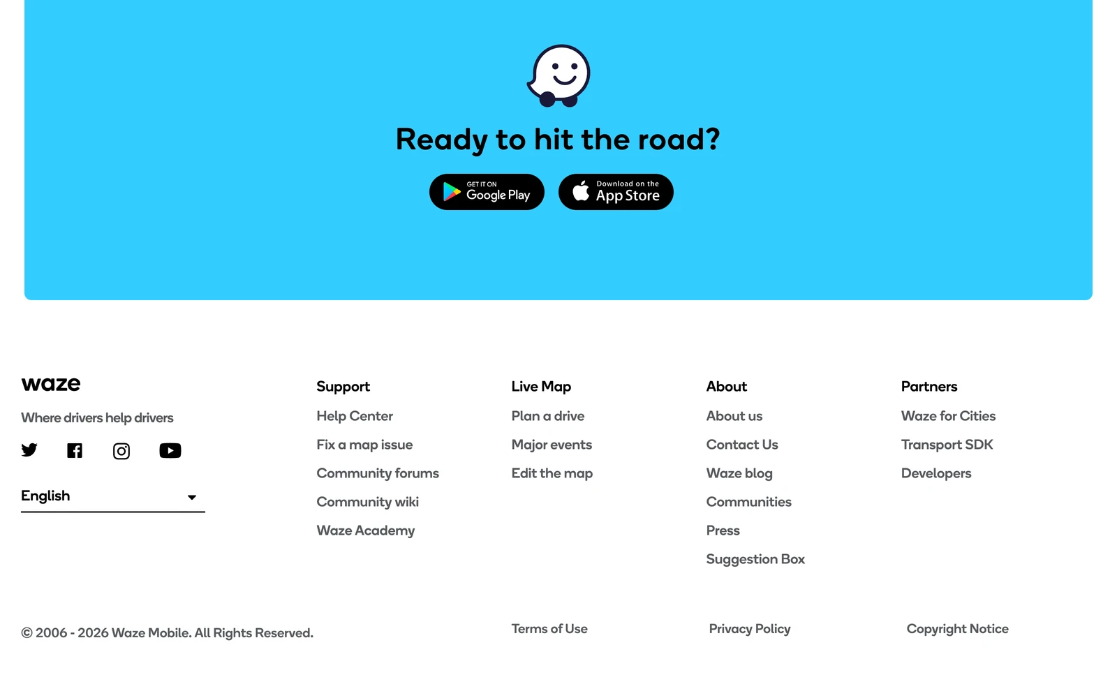 Bottom screenshot of Waze.com
