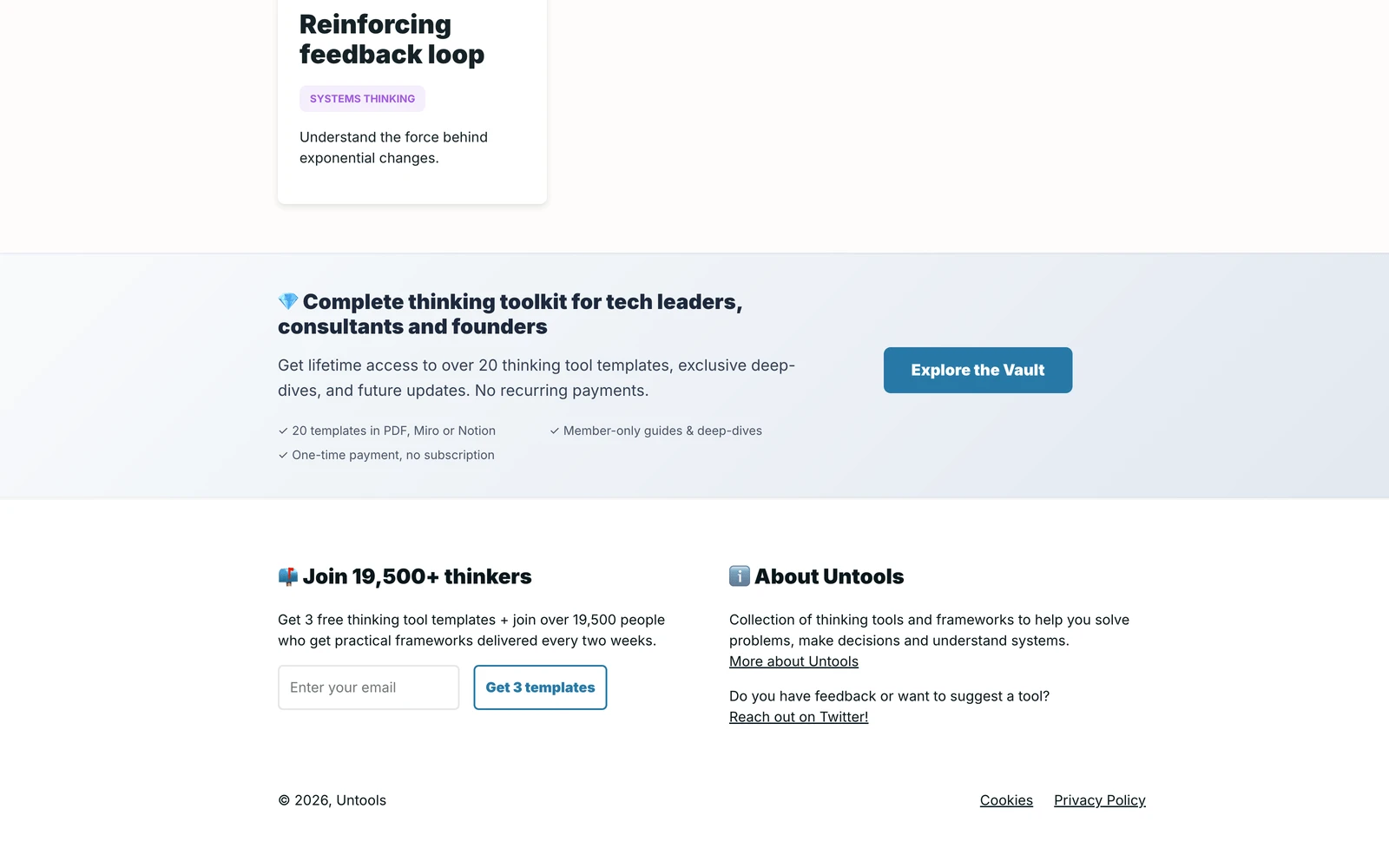 Bottom screenshot of Untools.co