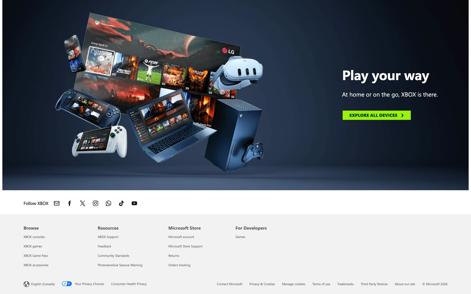 Bottom screenshot of Xbox.com