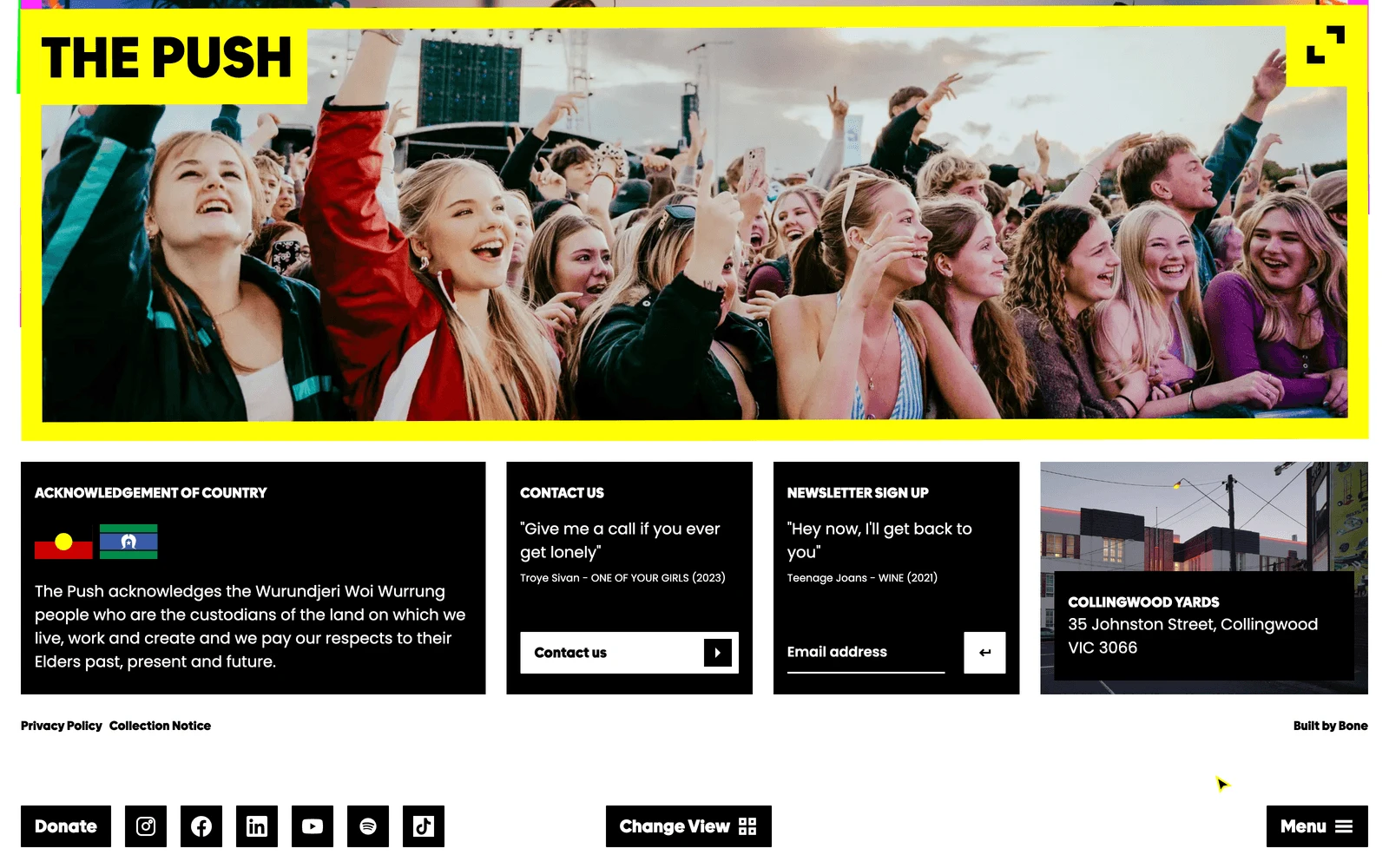 Bottom screenshot of ThePush.com.au