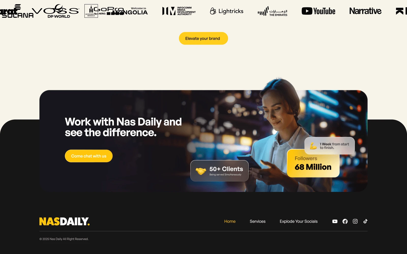 Bottom screenshot of NasDaily.com