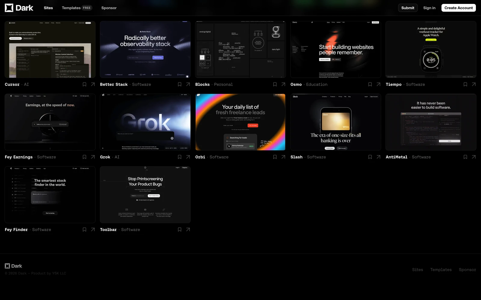 Bottom screenshot of Dark.Design