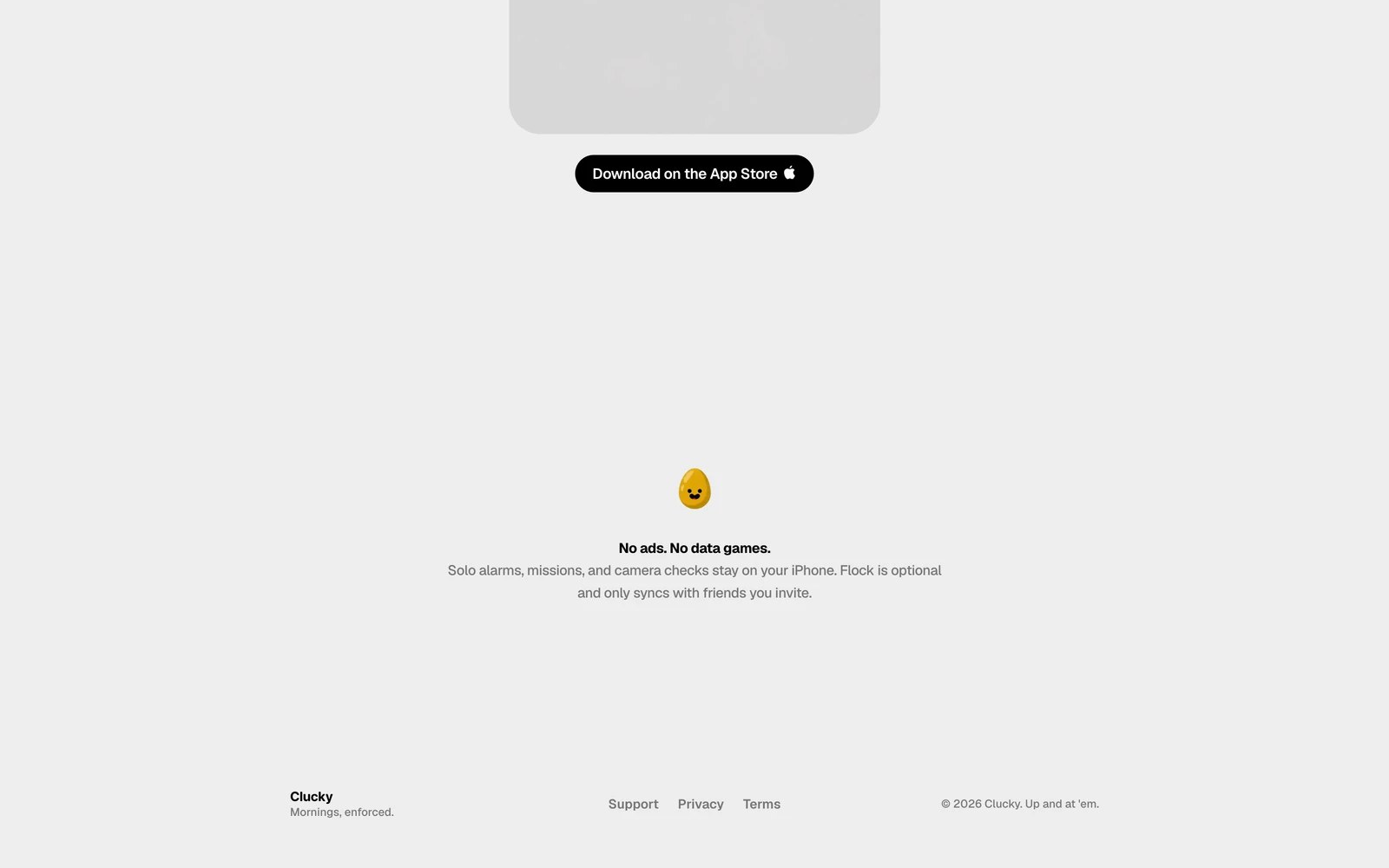 Bottom screenshot of TryClucky.com