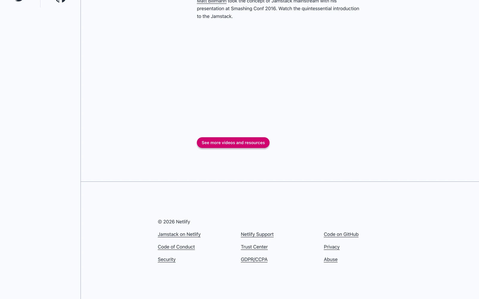 Bottom screenshot of JAMstack.org