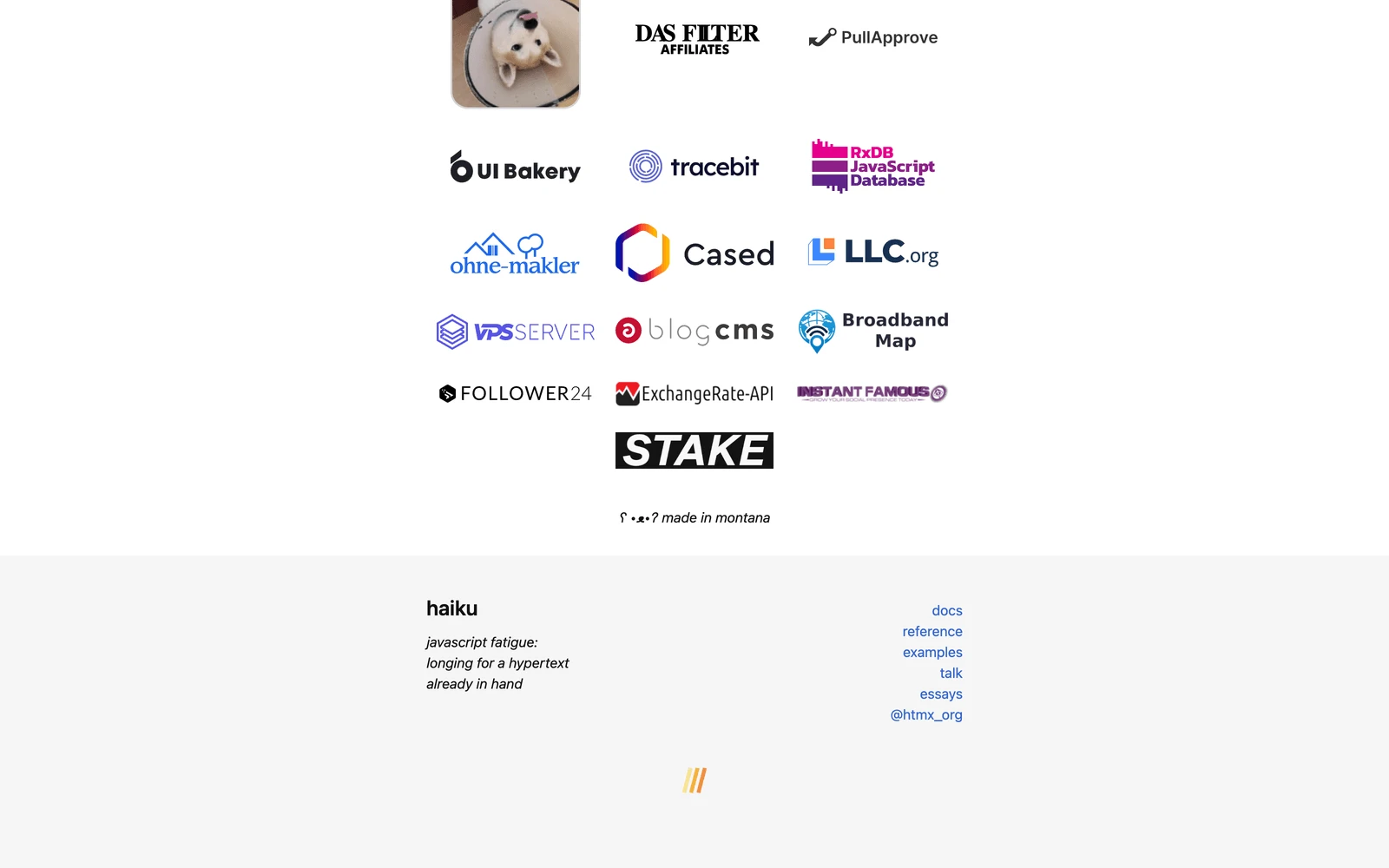 Bottom screenshot of HTMX.org