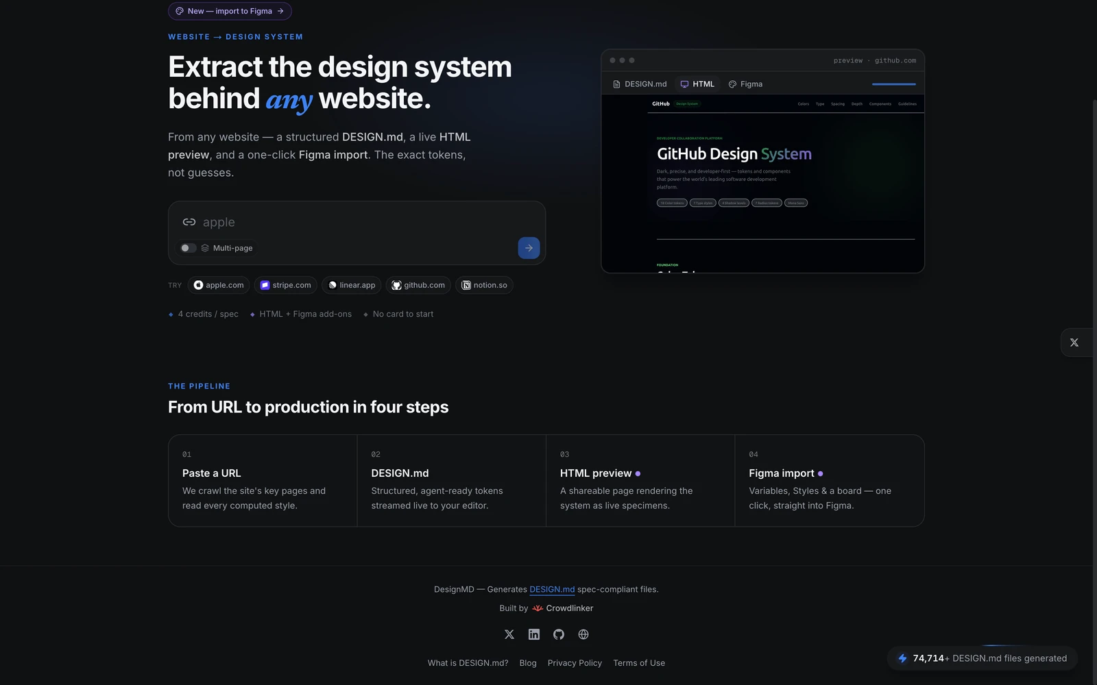 Bottom screenshot of DesignMD.me