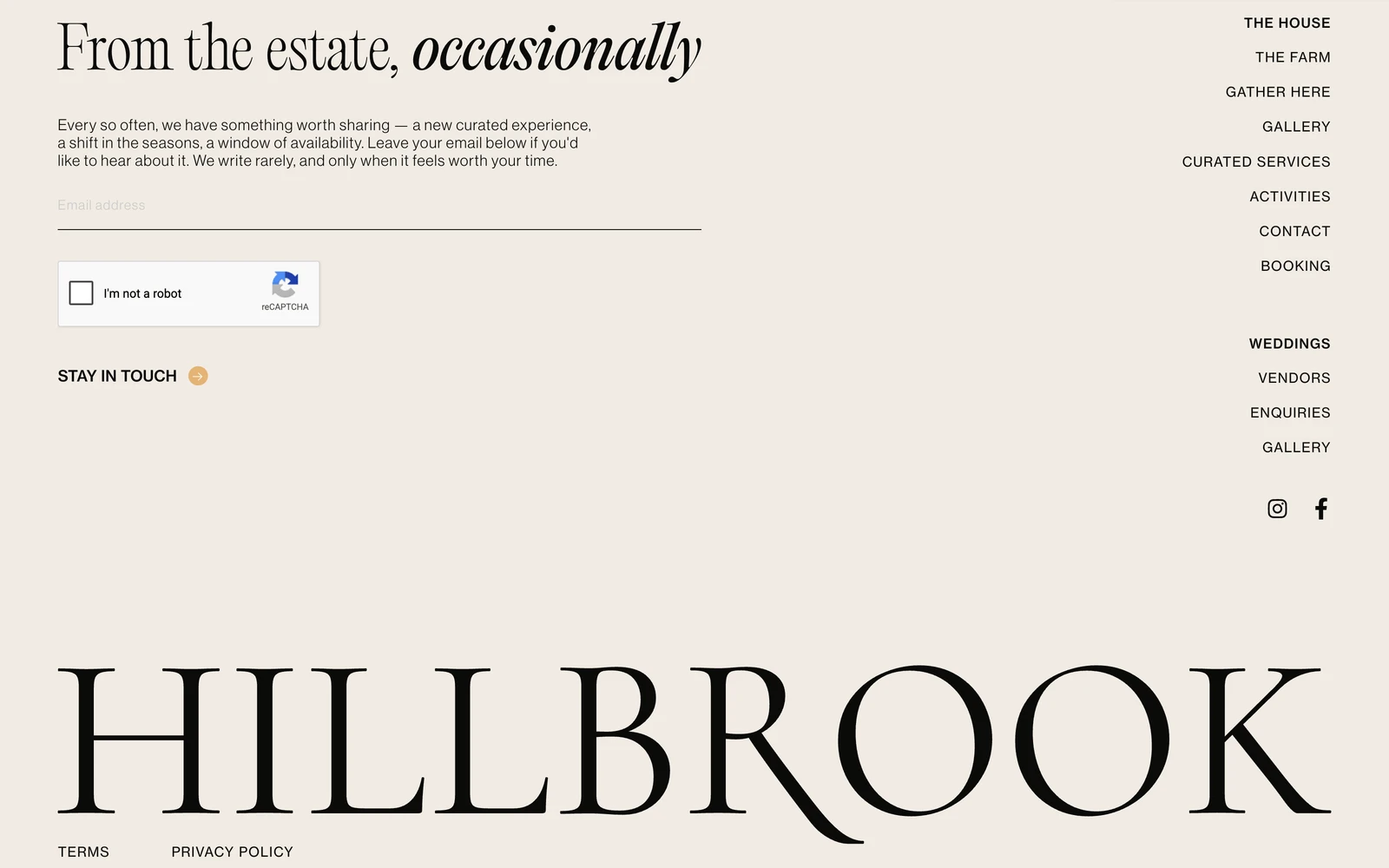 Bottom screenshot of HillbrookEstate.co.nz