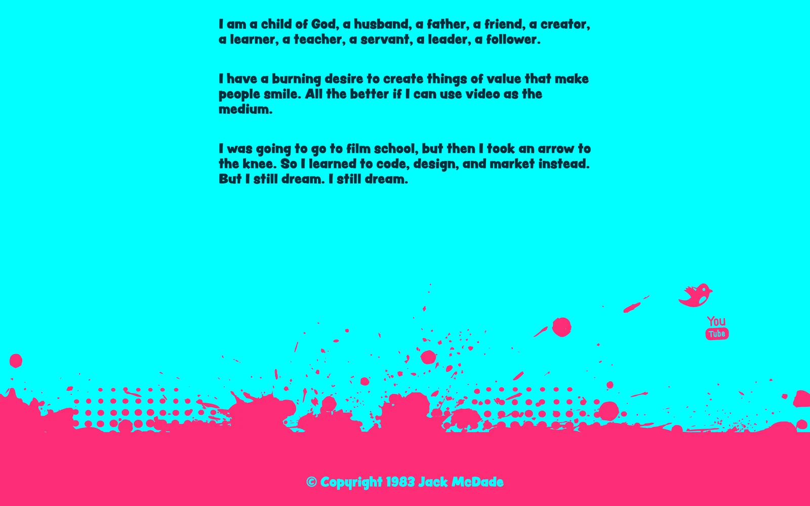 Bottom screenshot of JackMcDade.com