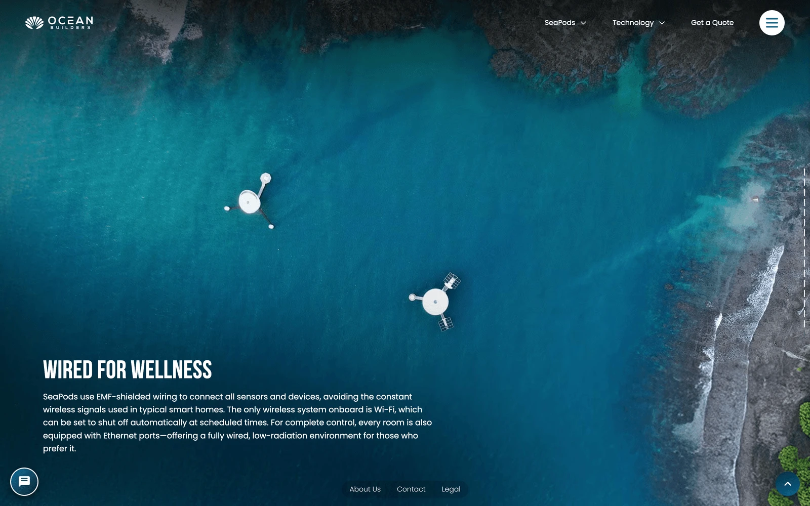 Bottom screenshot of OceanBuilders.com