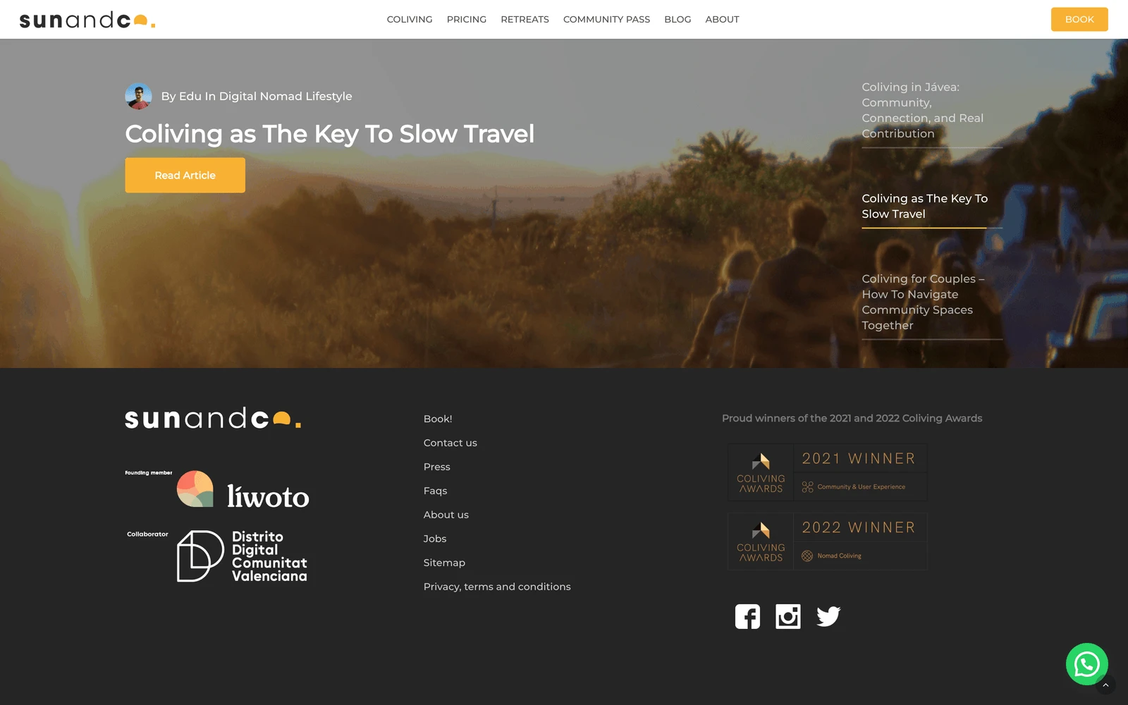 Bottom screenshot of Sun-And-Co.com