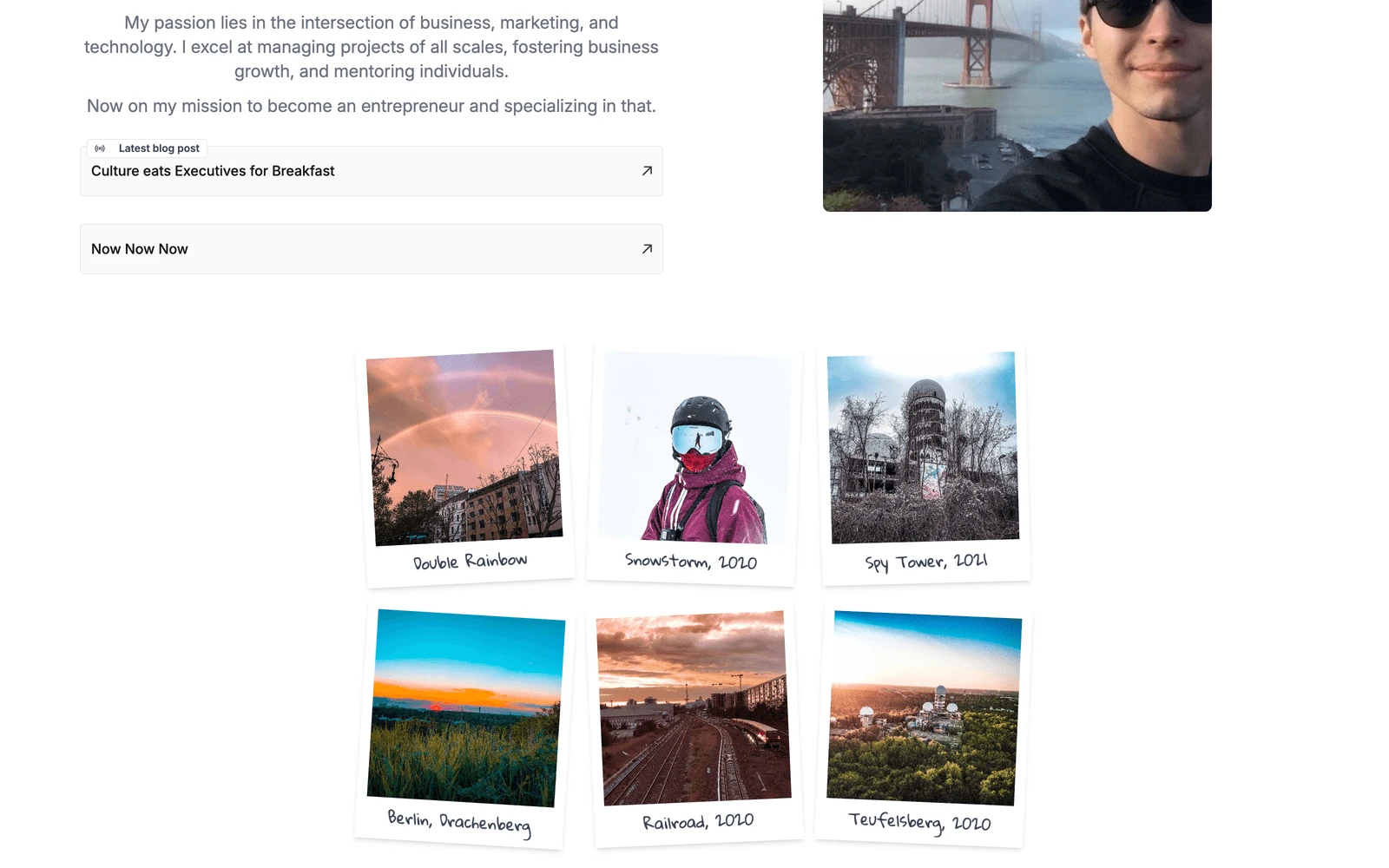 Bottom screenshot of NiklasBabel.com