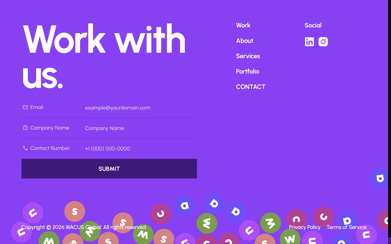 Bottom screenshot of WACUSGlobal.com
