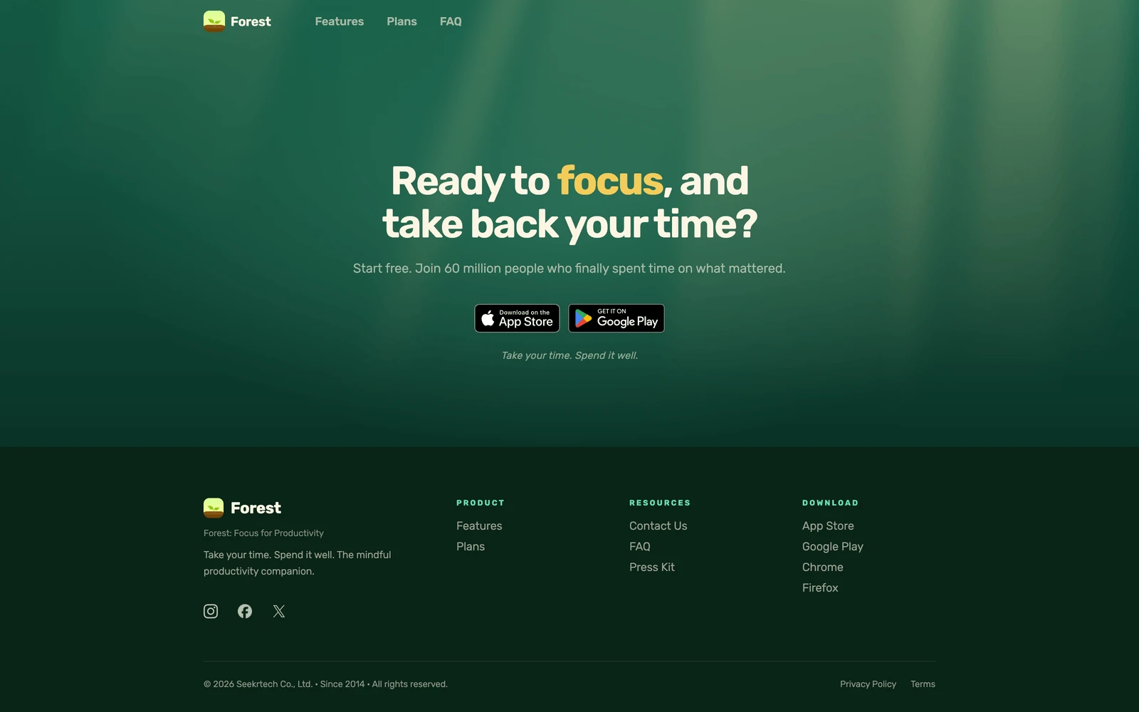 Bottom screenshot of ForestApp.cc