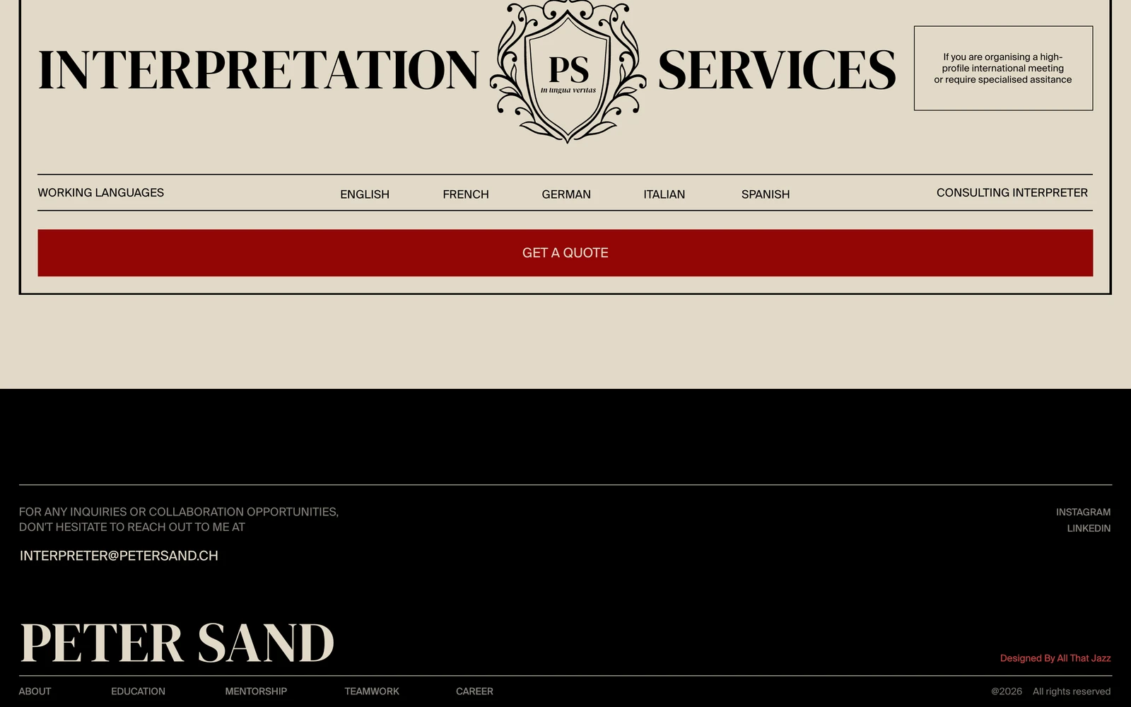 Bottom screenshot of PeterSand.eu
