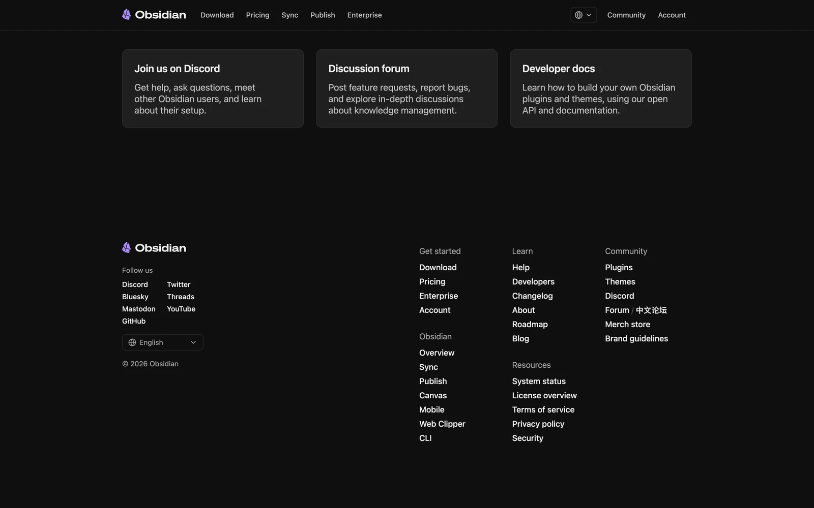 Bottom screenshot of Obsidian.md