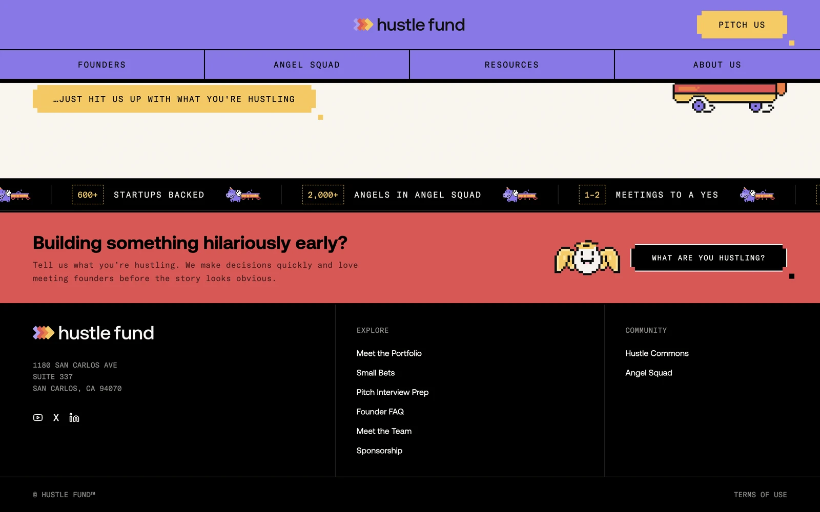 Bottom screenshot of HustleFund.vc