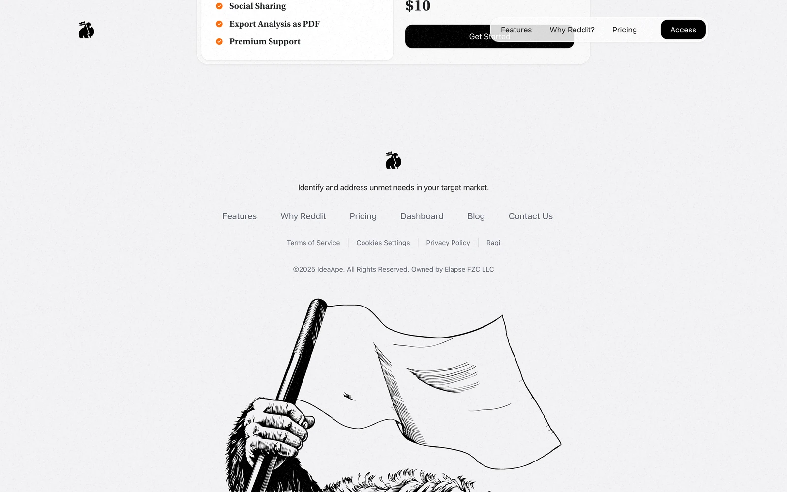 Bottom screenshot of IdeaApe.com