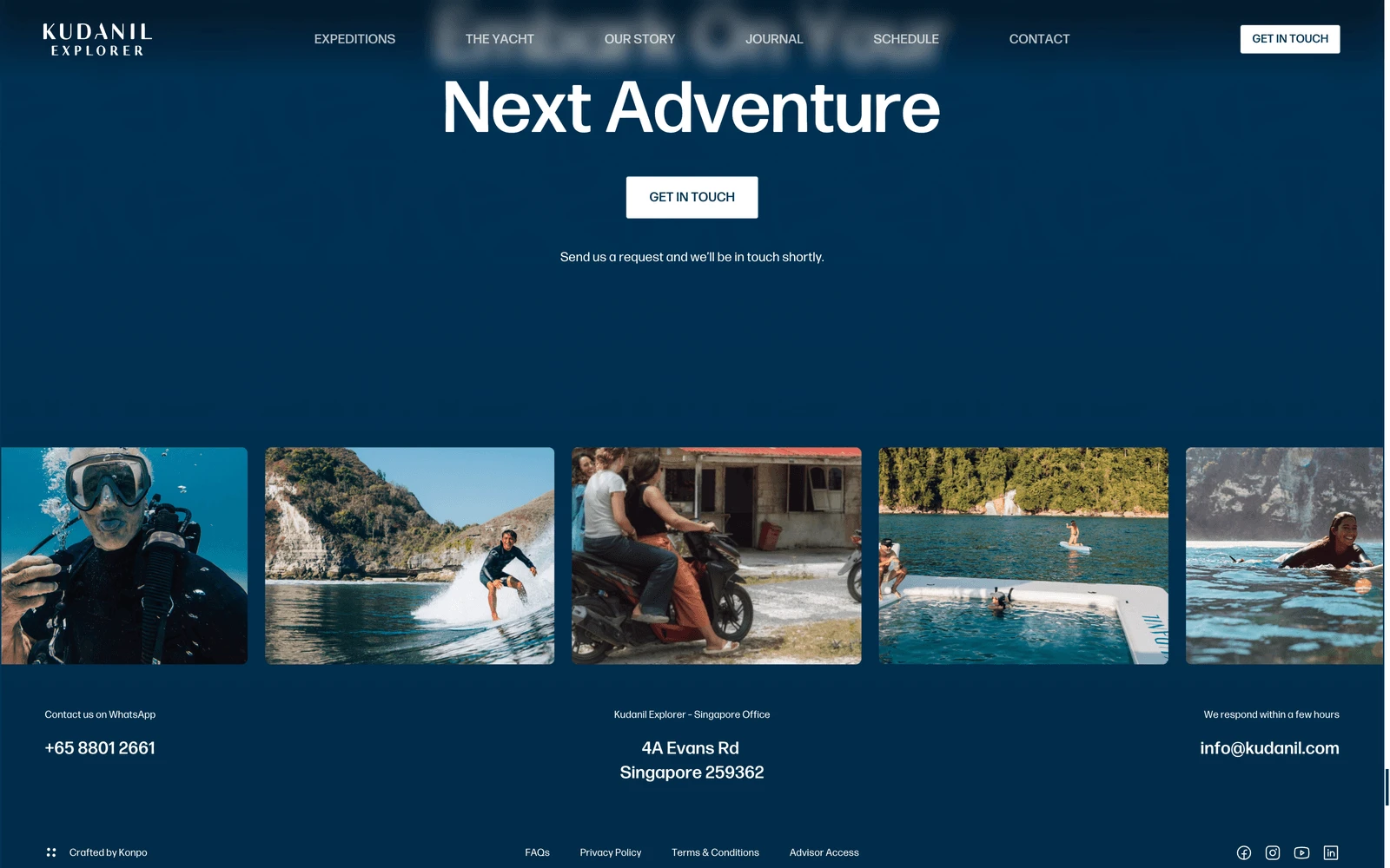 Bottom screenshot of Kudanil.com