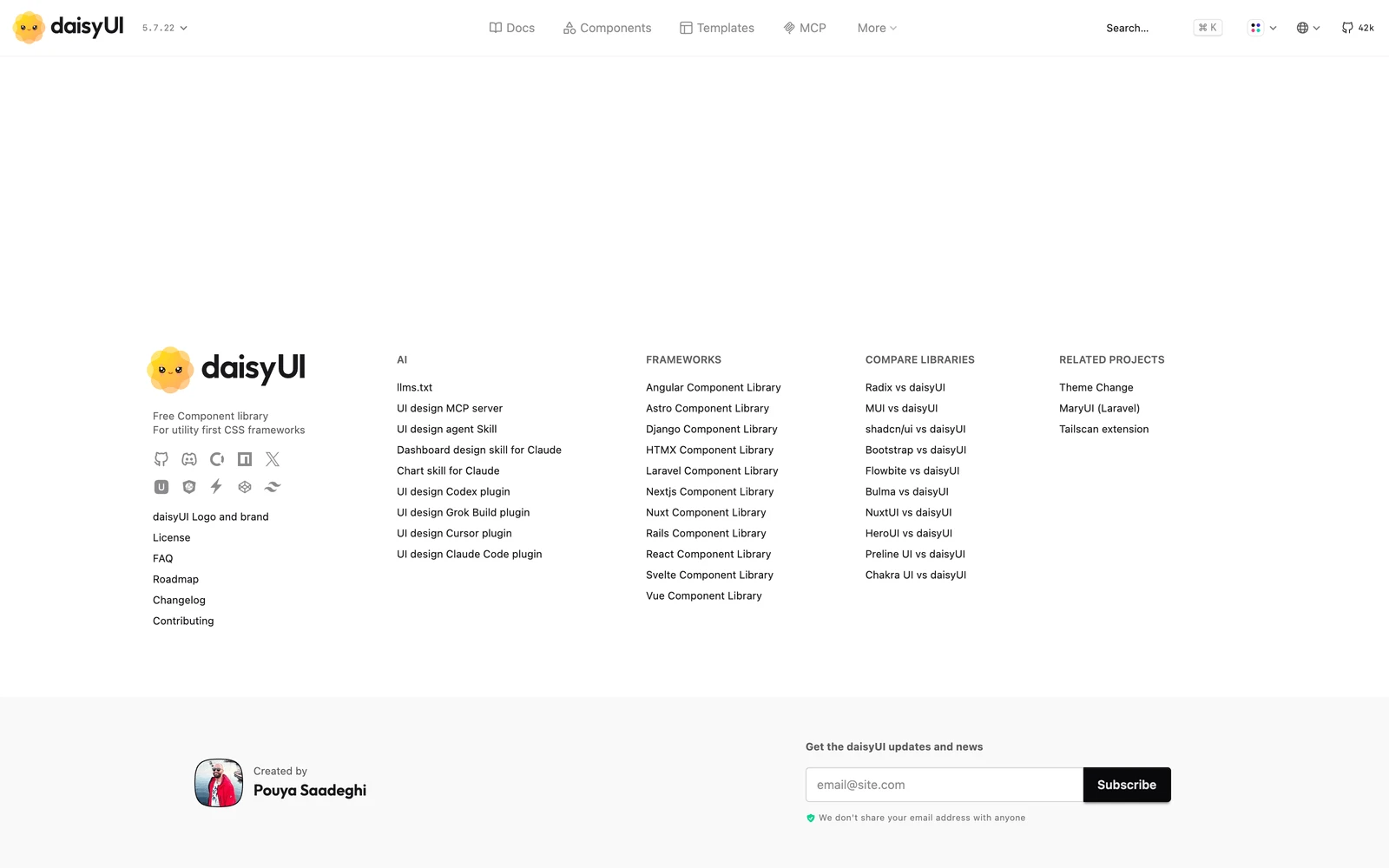 Bottom screenshot of daisyUI.com