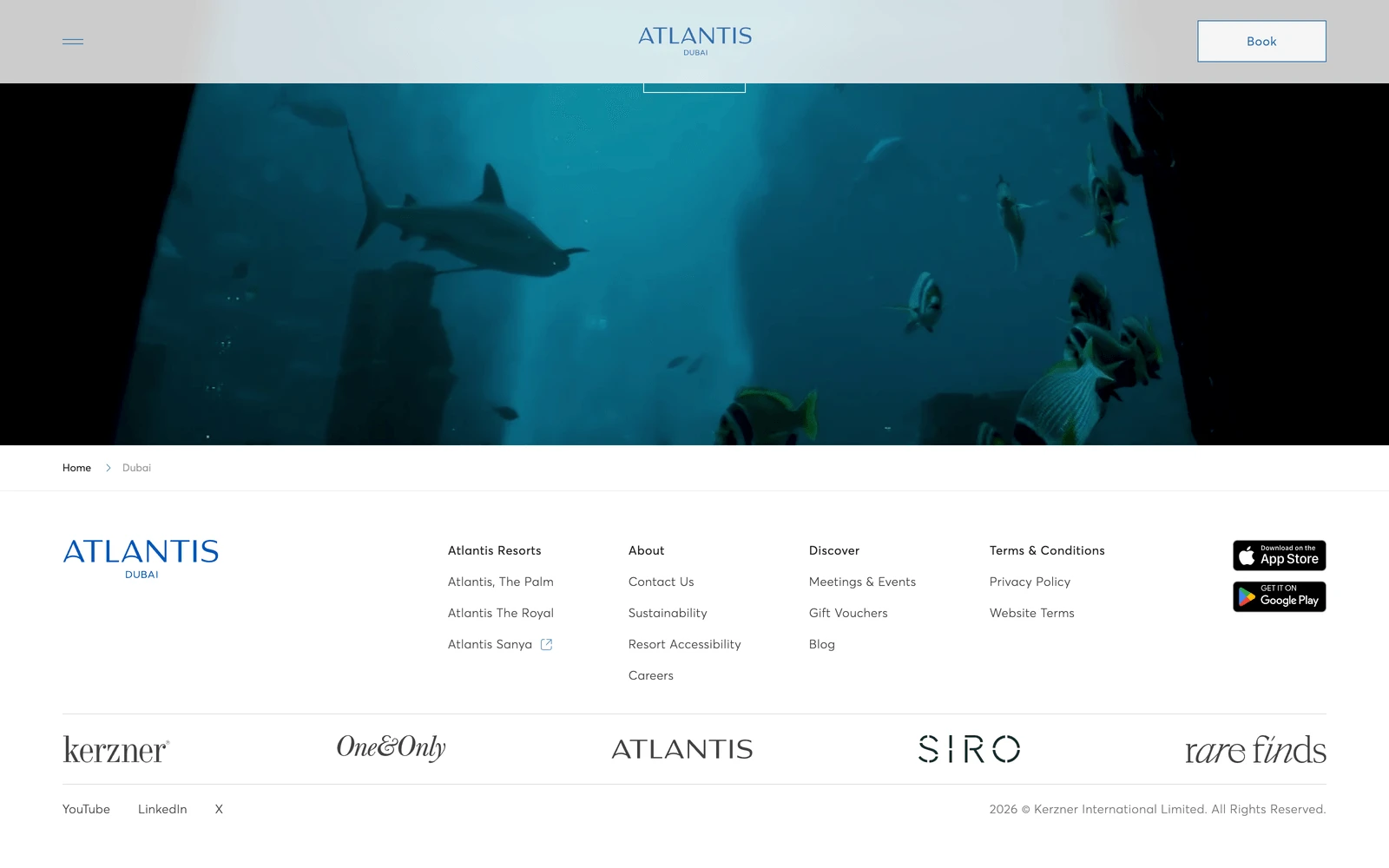 Bottom screenshot of Atlantis.com Dubai