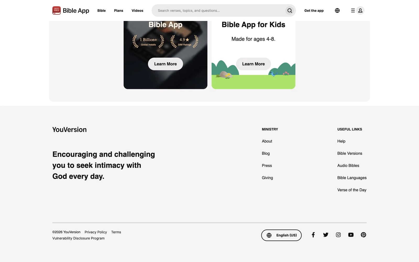 Bottom screenshot of Bible.com