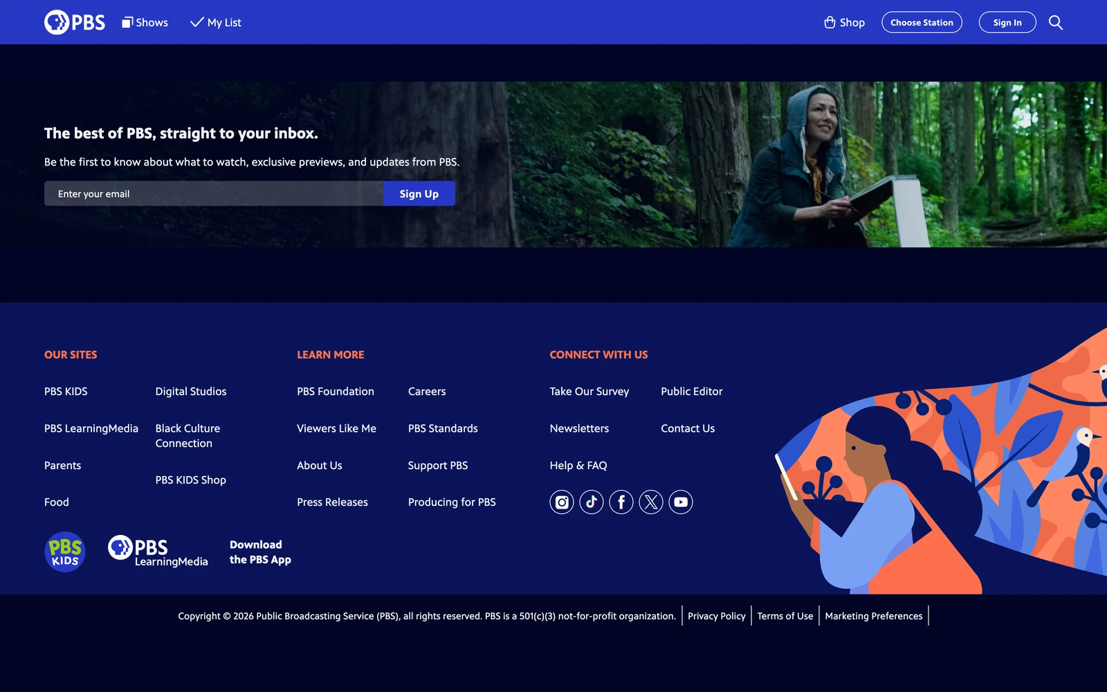 Bottom screenshot of PBS.org