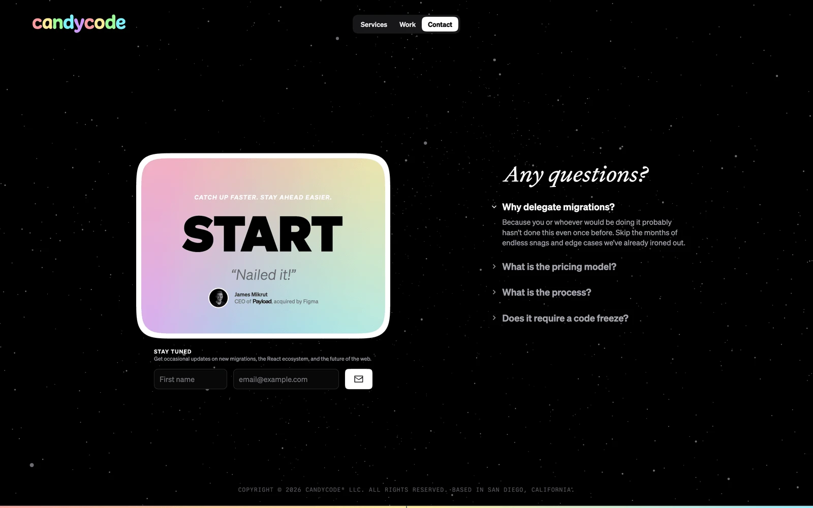 Bottom screenshot of CandyCode.com