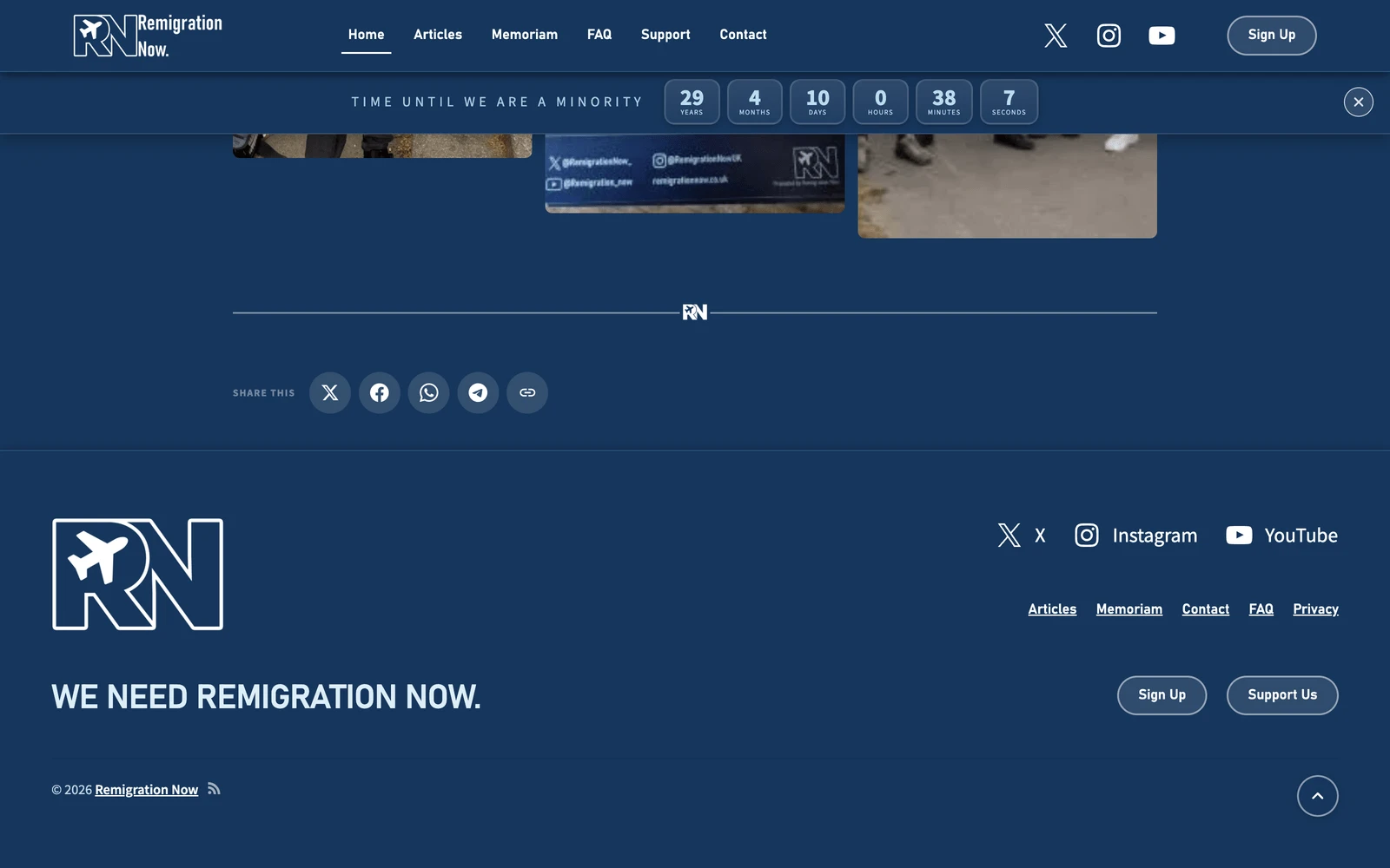 Bottom screenshot of RemigrationNow.co.uk