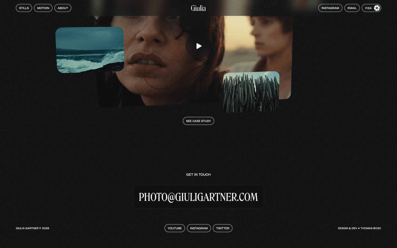 Bottom screenshot of GiuliGartner.com