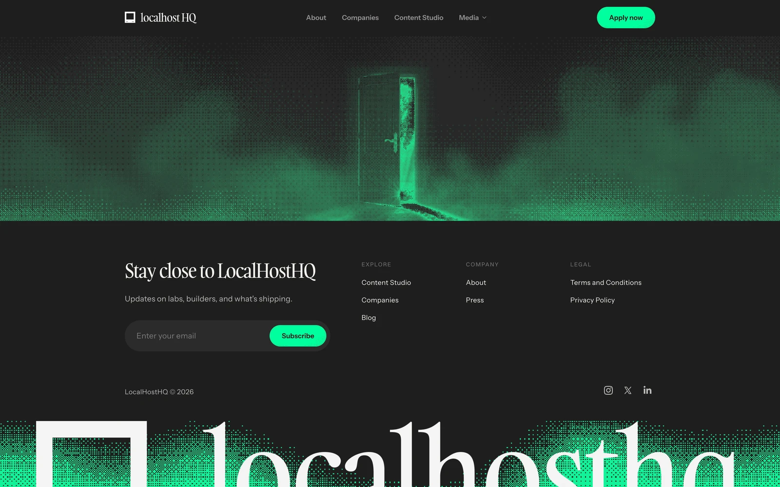 Bottom screenshot of LocalhostHQ.com