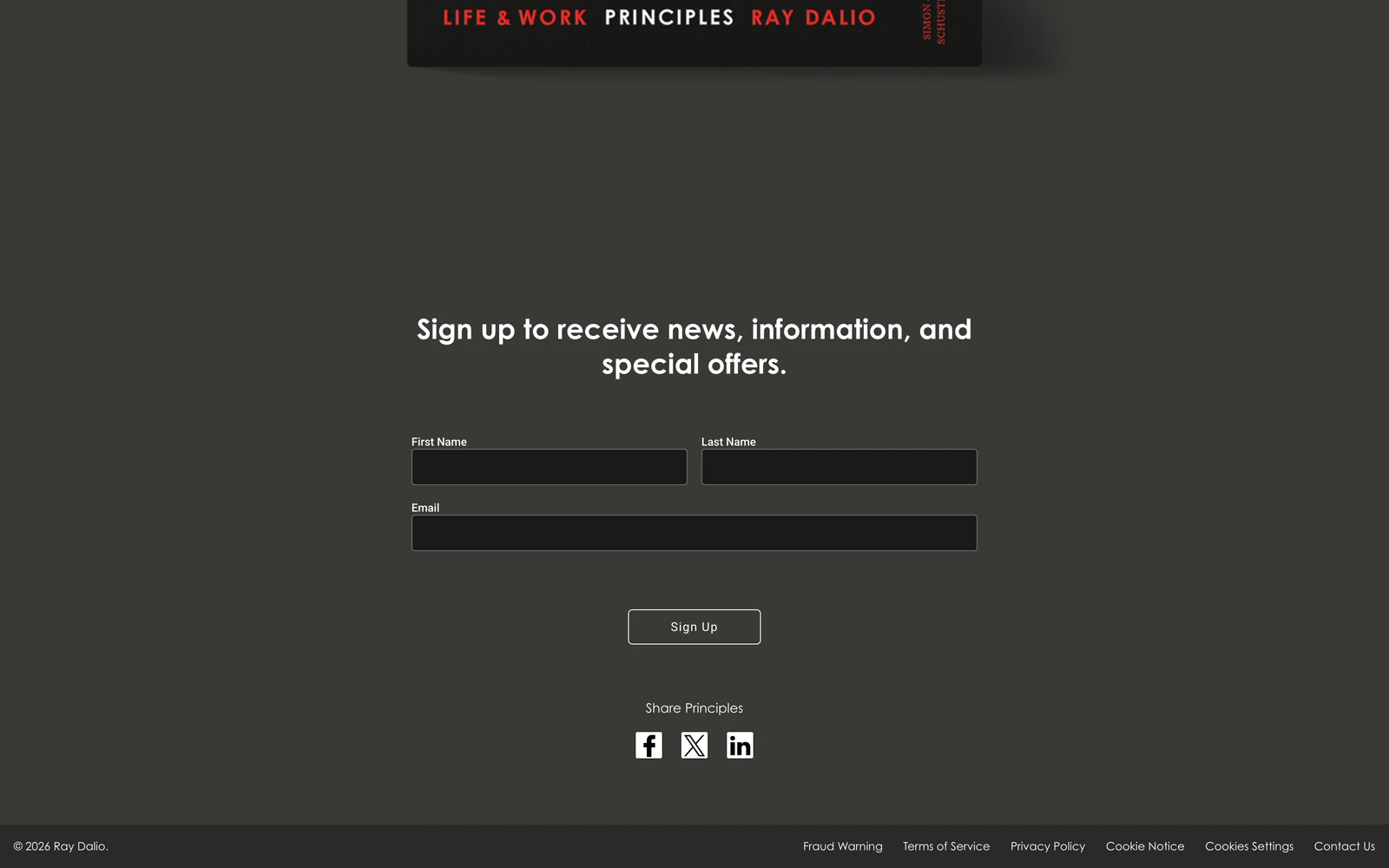 Bottom screenshot of Principles.com