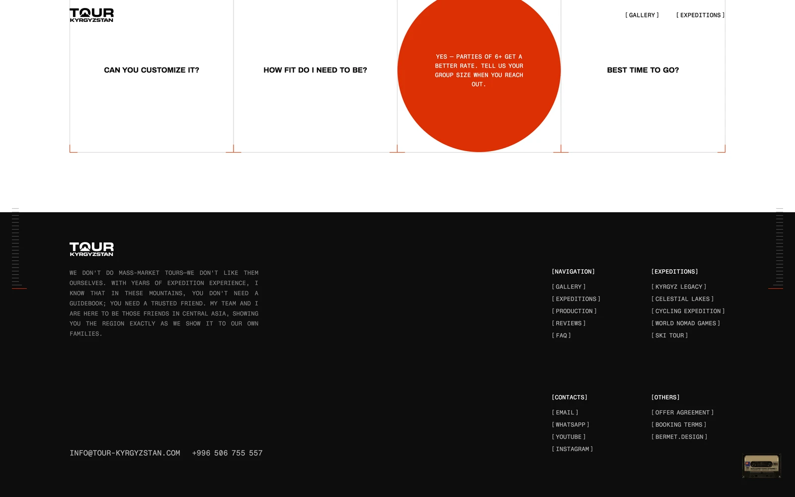 Bottom screenshot of Tour-Kyrgyzstan.com