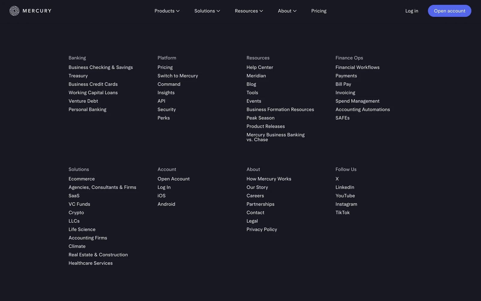Bottom screenshot of Mercury.com