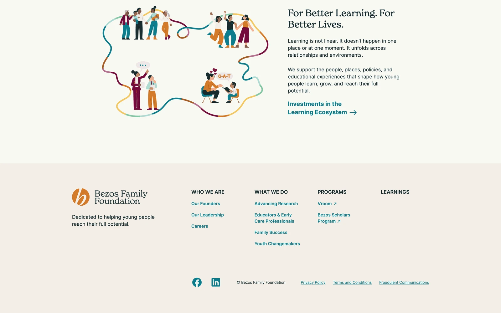 Bottom screenshot of BezosFamilyFoundation.org