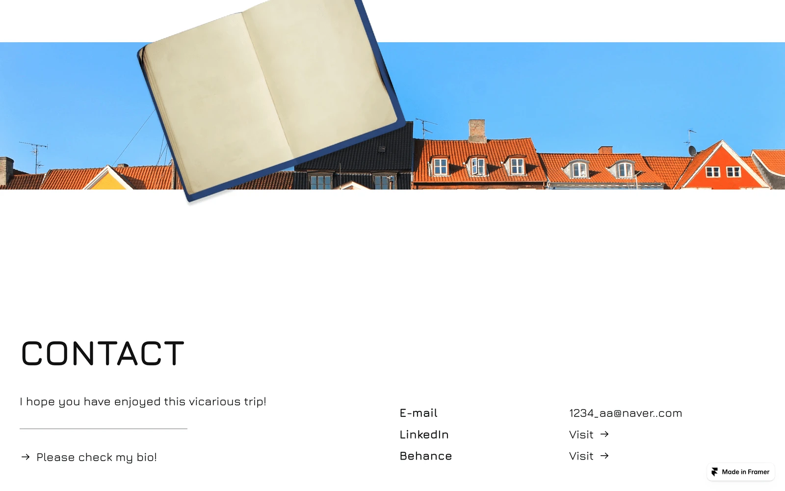 Bottom screenshot of Framer.website CopenhagenArchive