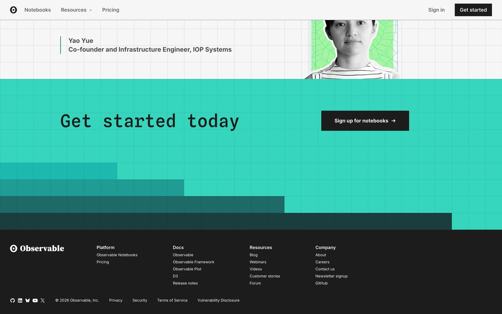 Bottom screenshot of ObservableHQ.com