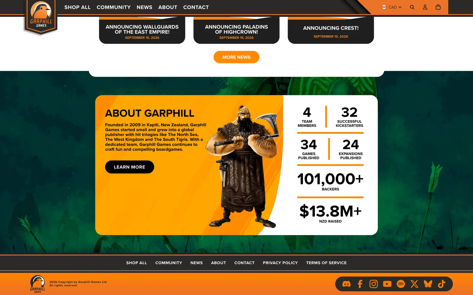 Bottom screenshot of Garphill.com