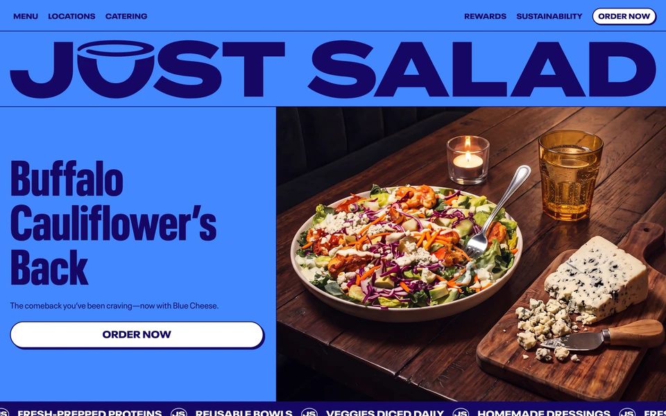 Screenshot of JustSalad.com