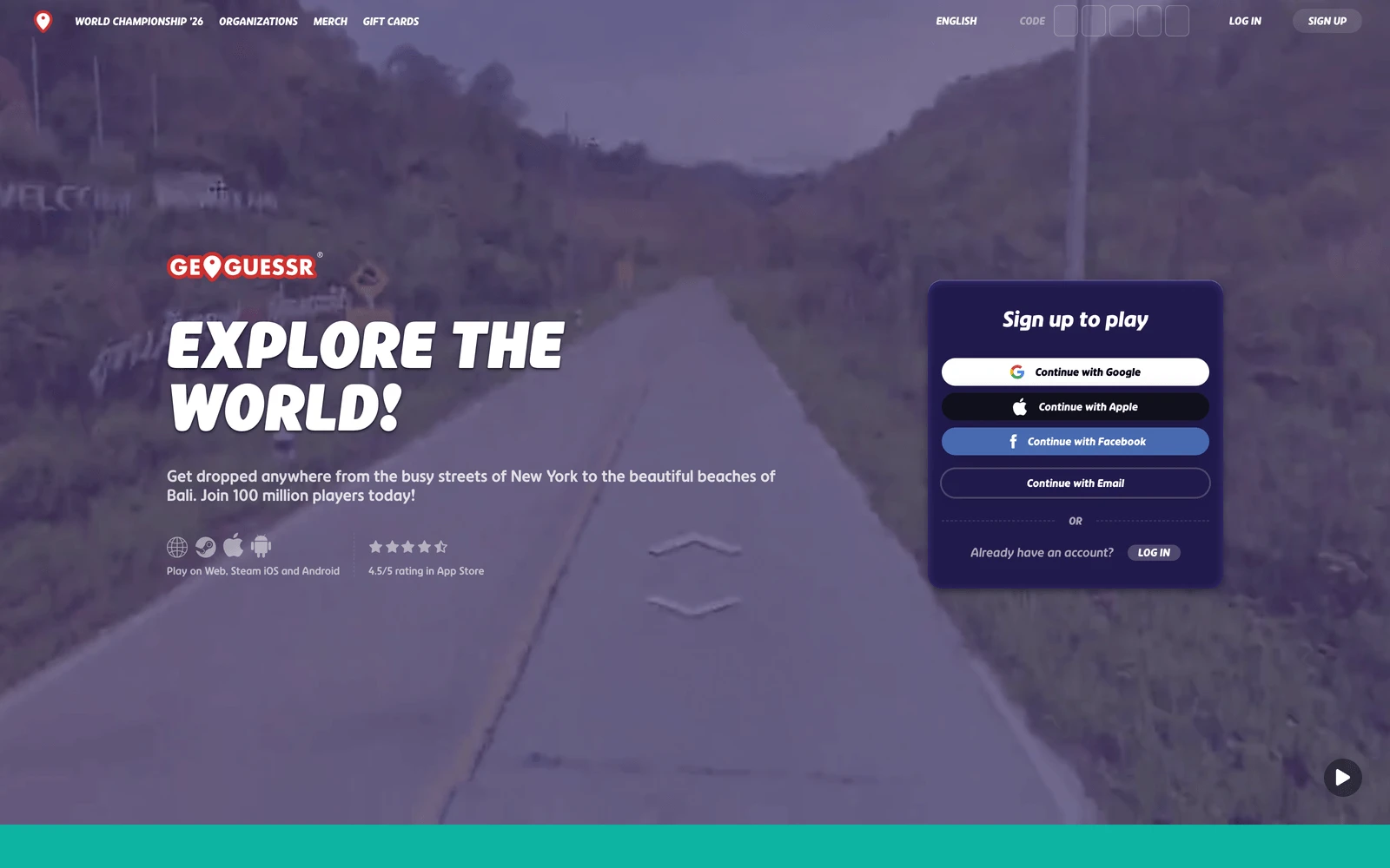 Top screenshot of GeoGuessr.com