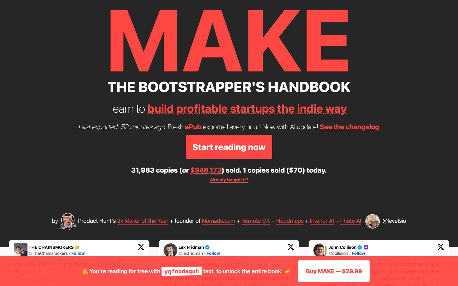 Top screenshot of ReadMAKE.com