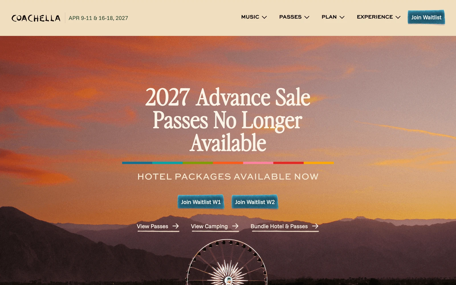 Top screenshot of Coachella.com