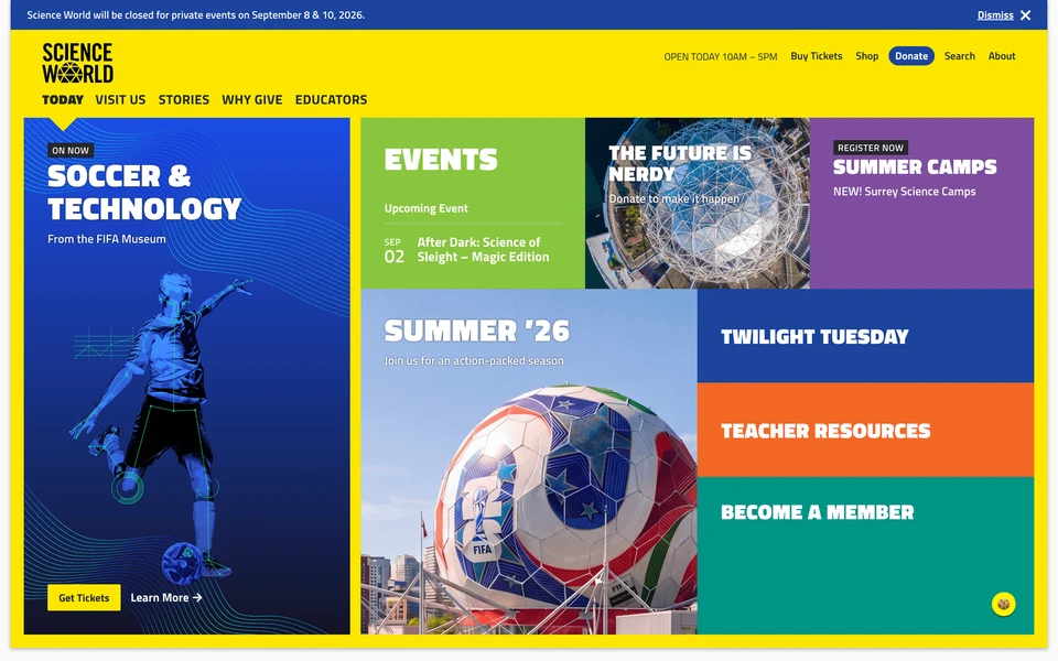 Screenshot of ScienceWorld.ca