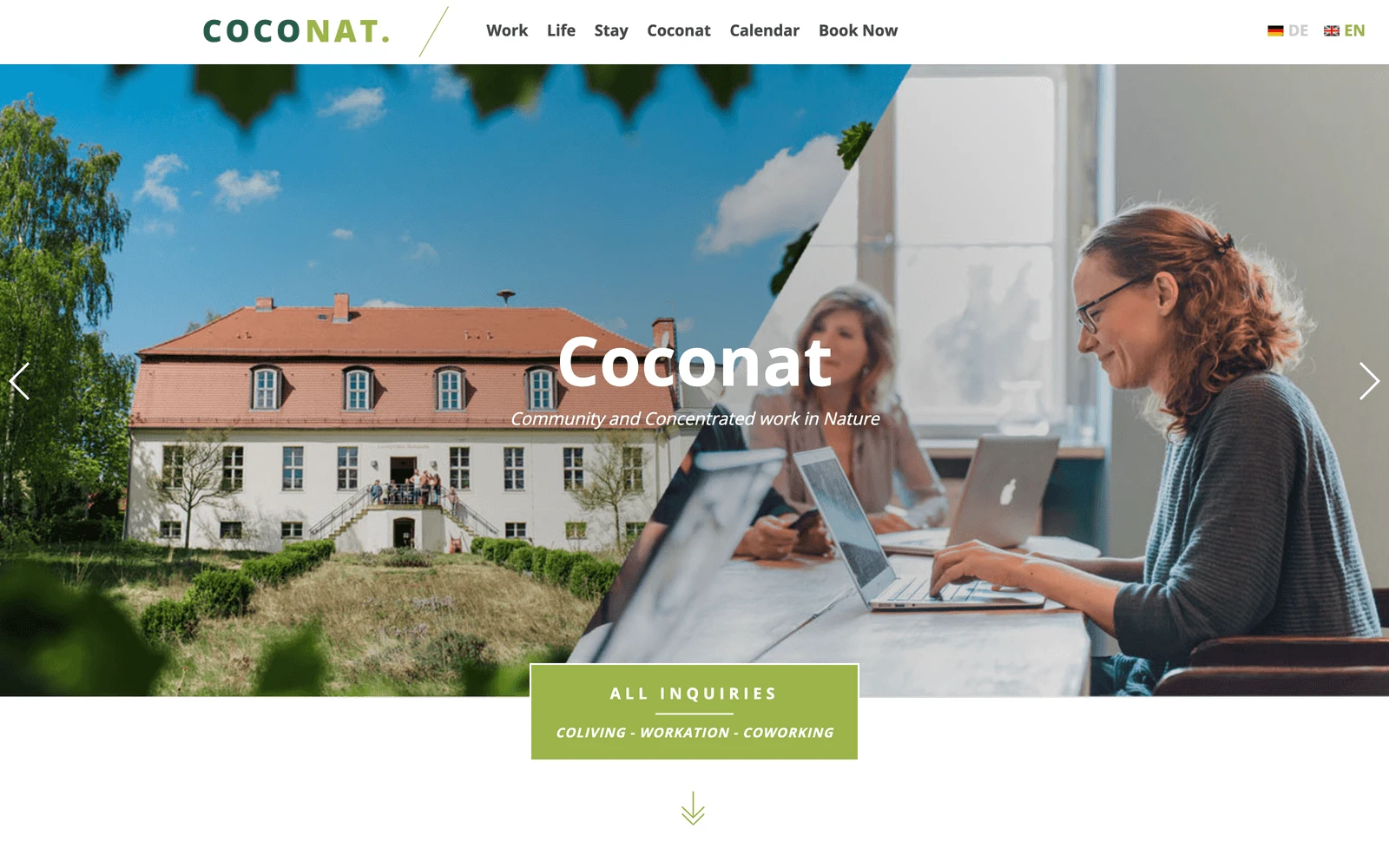 Top screenshot of Coconat-Space.com