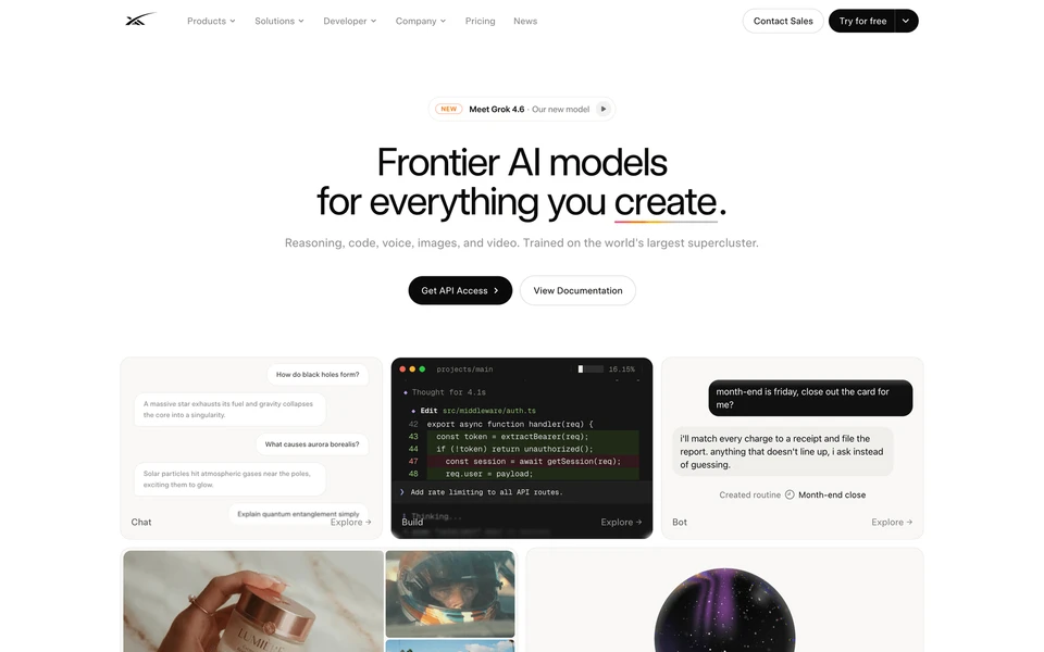 Screenshot of X.AI