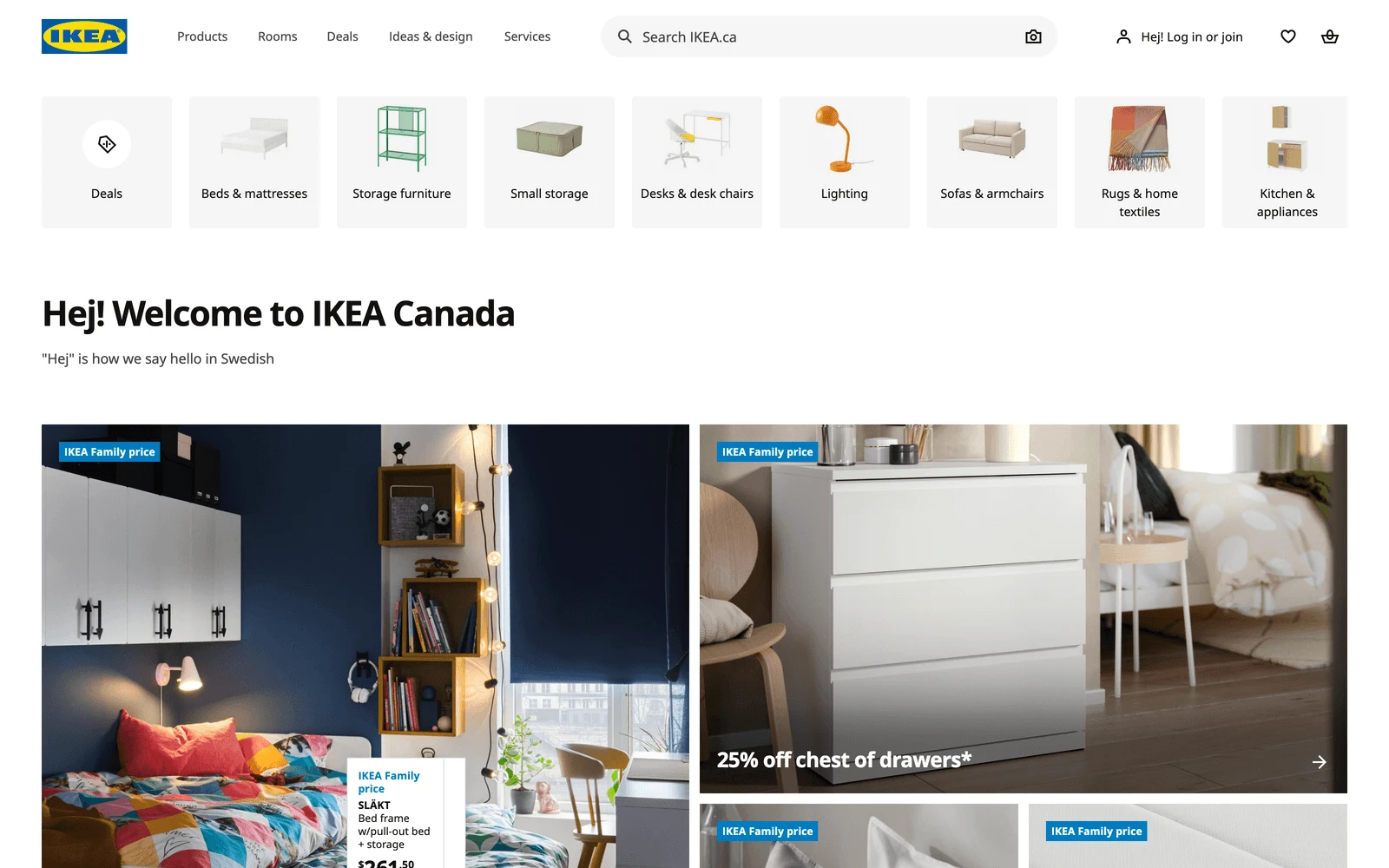 Top screenshot of IKEA.ca