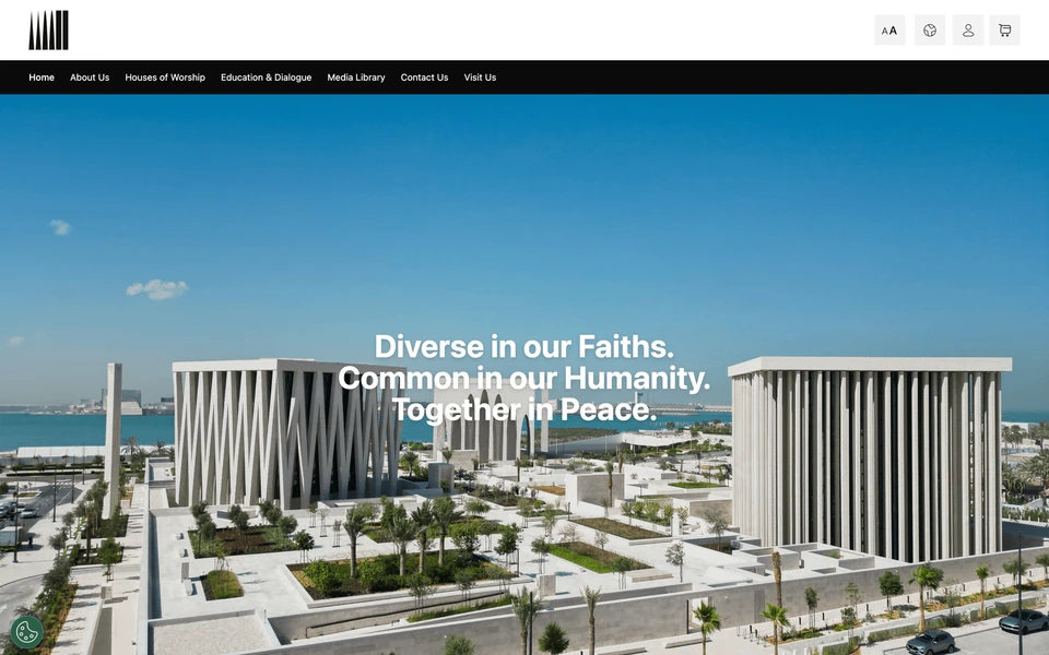 Screenshot of AbrahamicFamilyHouse.ae