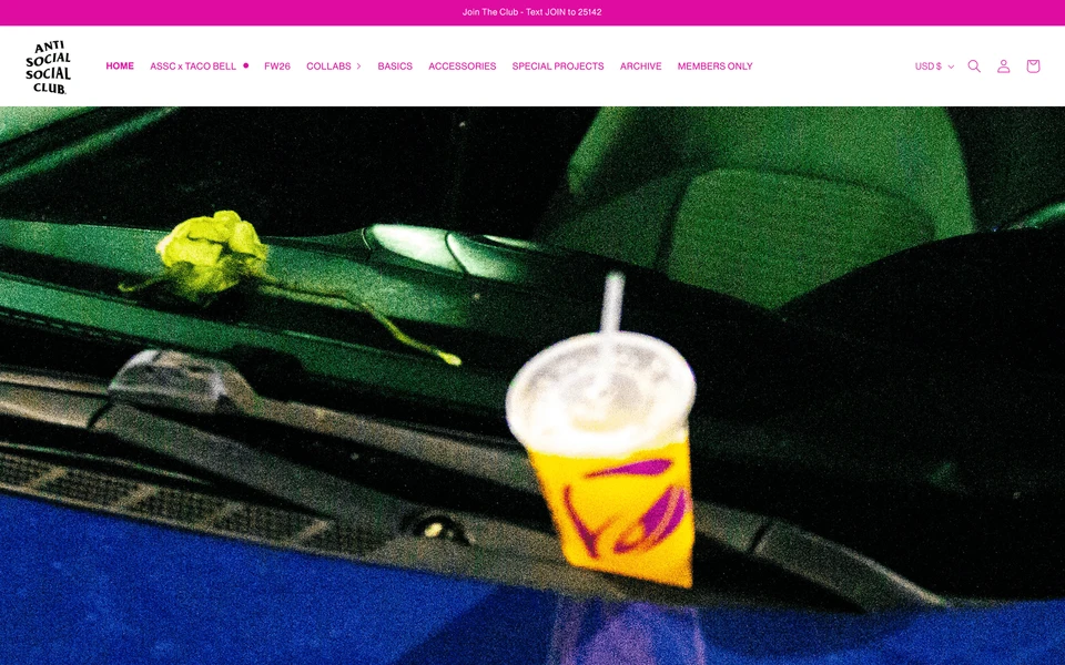 Screenshot of AntiSocialSocialClub.com
